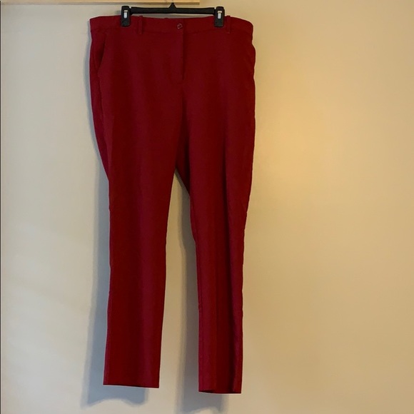 Pants - Deep red ankle pant Pants - Deep red ankle pant
